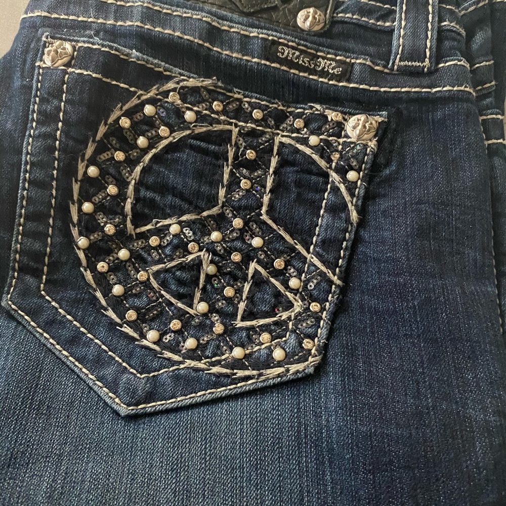 Miss Me peace sign jeans